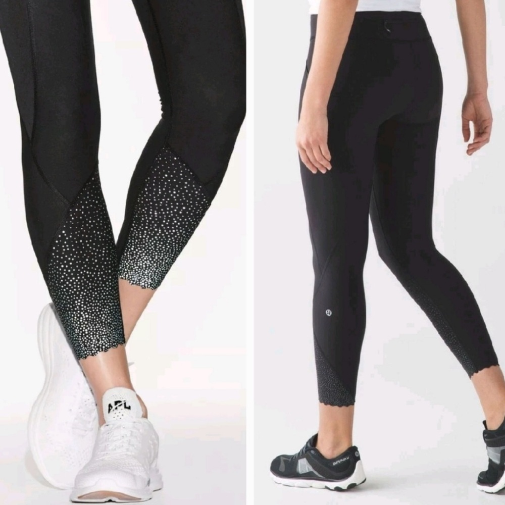 Lululemon Tight Stuff II Reflective Scalloped Leggings